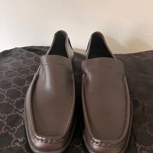 Gucci Dark Brown Leather Penny Loafers